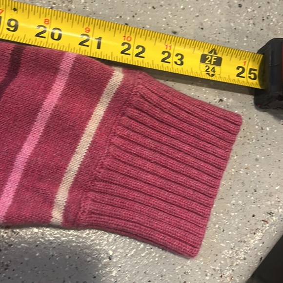 SONOMA V NECK STRIPED KNIT SWEATER MAUVE PINK MULTI SIZE XL - Picture 10 of 13